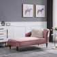 Wood One Armed Glam Chaise Rolled Arms with Legs for Living Room Clearhalo 'Chairs & Seating' 'Chaise Lounge' 'chaise_lounge' 'furn' 'furn_chaise_lounge' 'Furniture' 'Living Room Furniture' 7822771