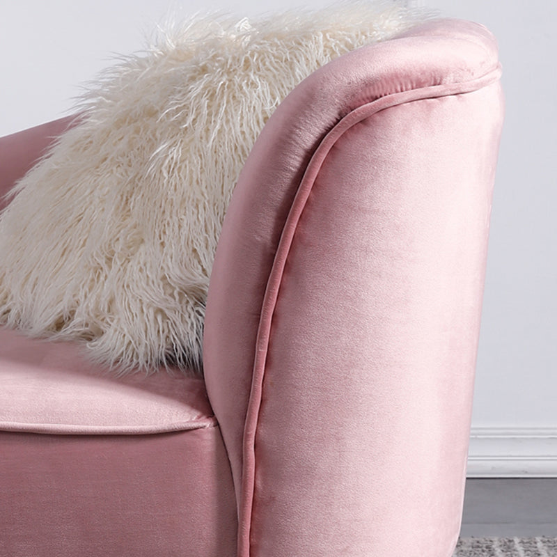 Wood One Armed Glam Chaise Rolled Arms with Legs for Living Room Clearhalo 'Chairs & Seating' 'Chaise Lounge' 'chaise_lounge' 'furn' 'furn_chaise_lounge' 'Furniture' 'Living Room Furniture' 7822779