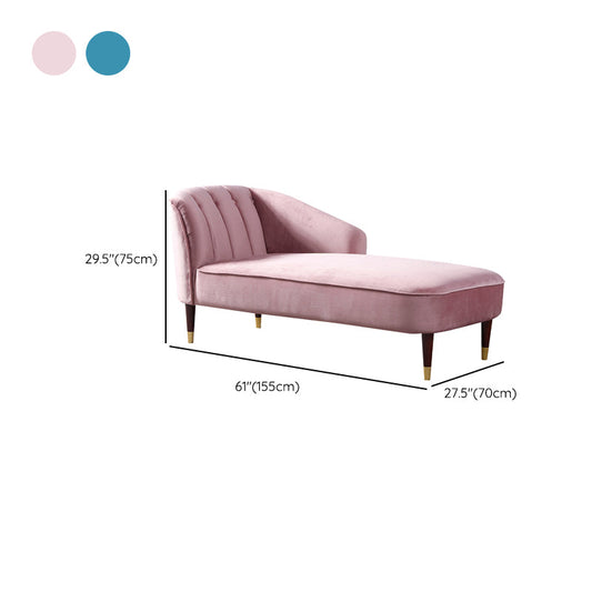 Wood One Armed Glam Chaise Rolled Arms with Legs for Living Room Clearhalo 'Chairs & Seating' 'Chaise Lounge' 'chaise_lounge' 'furn' 'furn_chaise_lounge' 'Furniture' 'Living Room Furniture' 7822781