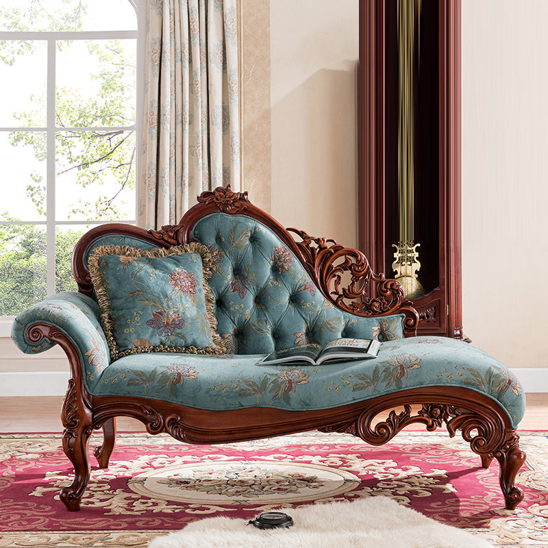 Traditional One Armed Chaise Rolled Arms with Legs for Living Room Flannel Left-Arm Chaise Clearhalo 'Chairs & Seating' 'Chaise Lounge' 'chaise_lounge' 'furn' 'furn_chaise_lounge' 'Furniture' 'Living Room Furniture' 7822784