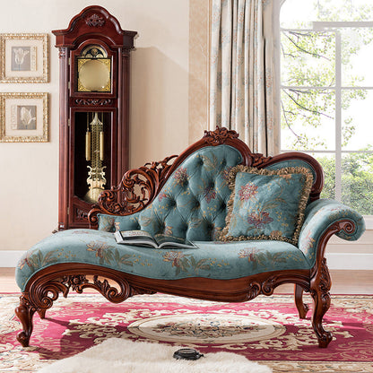 Traditional One Armed Chaise Rolled Arms with Legs for Living Room Flannel Right-Arm Chaise Clearhalo 'Chairs & Seating' 'Chaise Lounge' 'chaise_lounge' 'furn' 'furn_chaise_lounge' 'Furniture' 'Living Room Furniture' 7822785