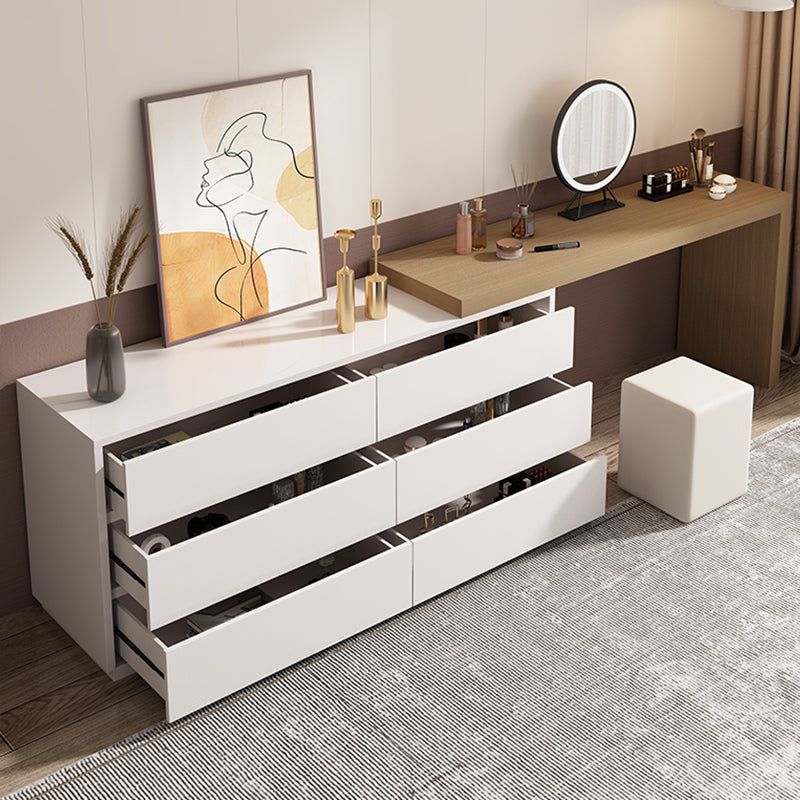 3-delige moderne verlichte spiegel houten ijdelheid kaptafel ingesteld met lade