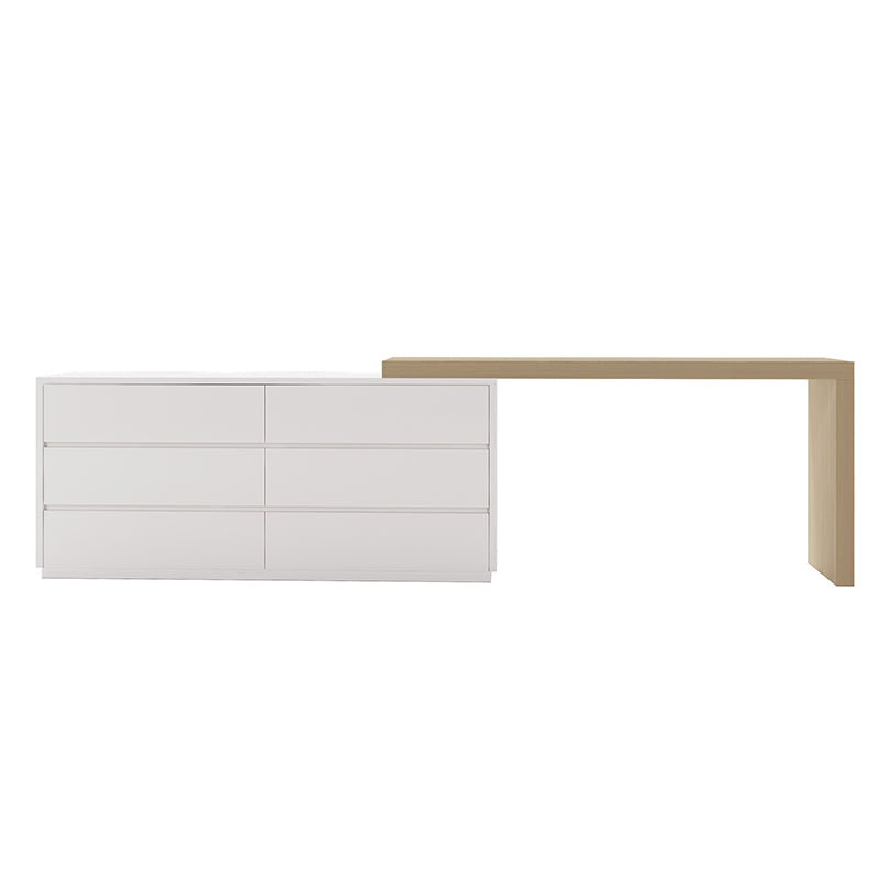 3-delige moderne verlichte spiegel houten ijdelheid kaptafel ingesteld met lade