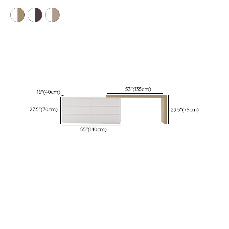 3-delige moderne verlichte spiegel houten ijdelheid kaptafel ingesteld met lade