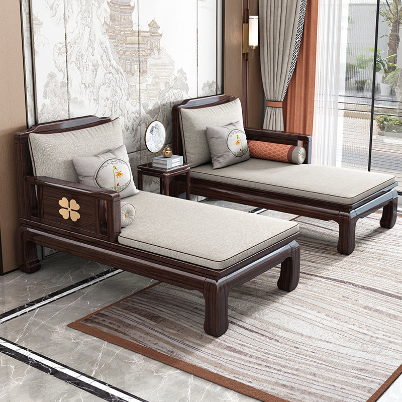 Traditional Brown with Arms Chaise Wood for Bedroom Living Room Clearhalo 'Chairs & Seating' 'Chaise Lounge' 'chaise_lounge' 'furn' 'furn_chaise_lounge' 'Furniture' 'Living Room Furniture' 7822825