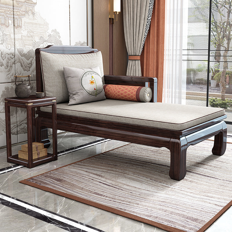 Traditional Brown with Arms Chaise Wood for Bedroom Living Room Clearhalo 'Chairs & Seating' 'Chaise Lounge' 'chaise_lounge' 'furn' 'furn_chaise_lounge' 'Furniture' 'Living Room Furniture' 7822826