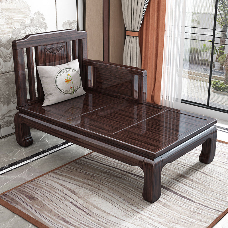 Traditional Brown with Arms Chaise Wood for Bedroom Living Room Clearhalo 'Chairs & Seating' 'Chaise Lounge' 'chaise_lounge' 'furn' 'furn_chaise_lounge' 'Furniture' 'Living Room Furniture' 7822827