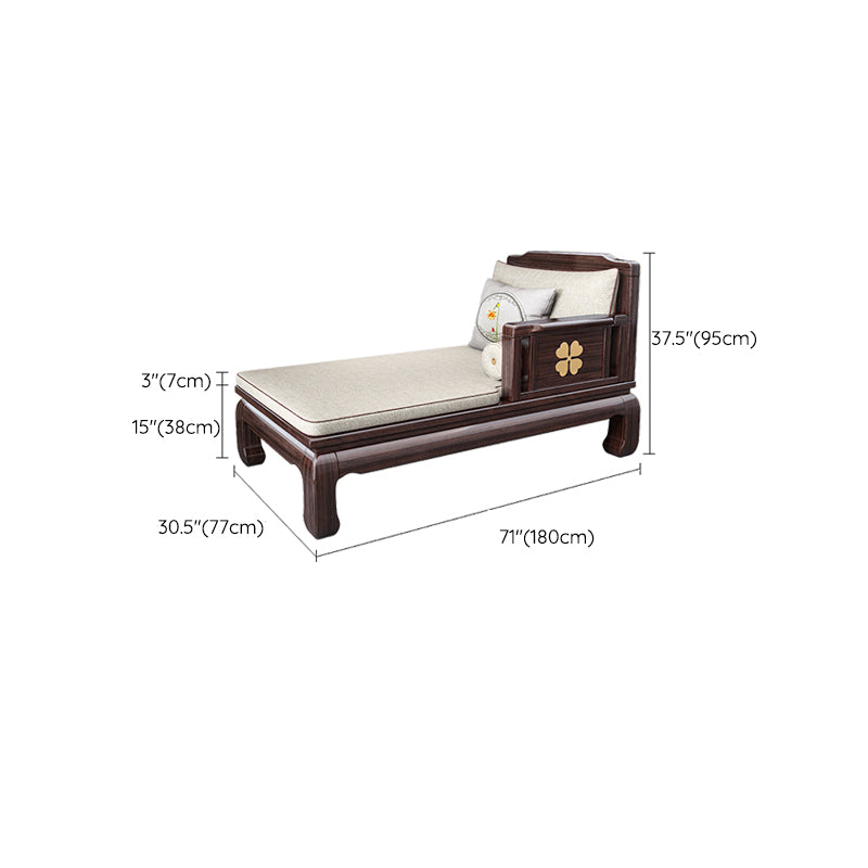 Traditional Brown with Arms Chaise Wood for Bedroom Living Room Clearhalo 'Chairs & Seating' 'Chaise Lounge' 'chaise_lounge' 'furn' 'furn_chaise_lounge' 'Furniture' 'Living Room Furniture' 7822834
