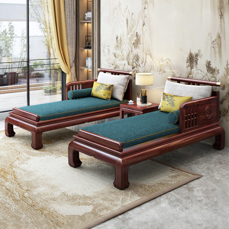 Traditional with Arms Wooden Chaise with Pillow Round Arms for Living Room Clearhalo 'Chairs & Seating' 'Chaise Lounge' 'chaise_lounge' 'furn' 'furn_chaise_lounge' 'Furniture' 'Living Room Furniture' 7822835