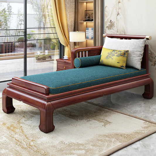 Traditional with Arms Wooden Chaise with Pillow Round Arms for Living Room Clearhalo 'Chairs & Seating' 'Chaise Lounge' 'chaise_lounge' 'furn' 'furn_chaise_lounge' 'Furniture' 'Living Room Furniture' 7822837