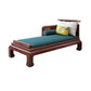 Traditional with Arms Wooden Chaise with Pillow Round Arms for Living Room Right-Arm Chaise Clearhalo 'Chairs & Seating' 'Chaise Lounge' 'chaise_lounge' 'furn' 'furn_chaise_lounge' 'Furniture' 'Living Room Furniture' 7822839