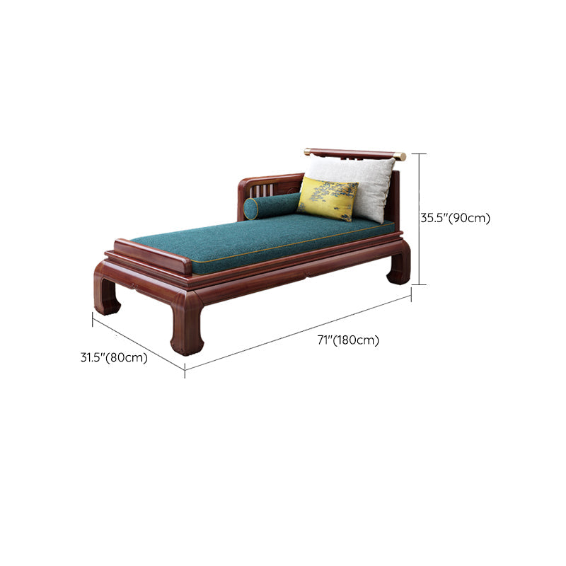 Traditional with Arms Wooden Chaise with Pillow Round Arms for Living Room Clearhalo 'Chairs & Seating' 'Chaise Lounge' 'chaise_lounge' 'furn' 'furn_chaise_lounge' 'Furniture' 'Living Room Furniture' 7822841