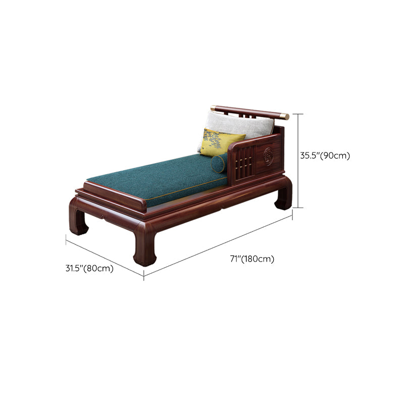 Traditional with Arms Wooden Chaise with Pillow Round Arms for Living Room Clearhalo 'Chairs & Seating' 'Chaise Lounge' 'chaise_lounge' 'furn' 'furn_chaise_lounge' 'Furniture' 'Living Room Furniture' 7822842