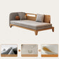 Solid Wood Removable Scandinavian Sleeper Sofa Bed in Grey Finish