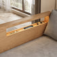 Solid Wood Removable Scandinavian Sleeper Sofa Bed in Grey Finish