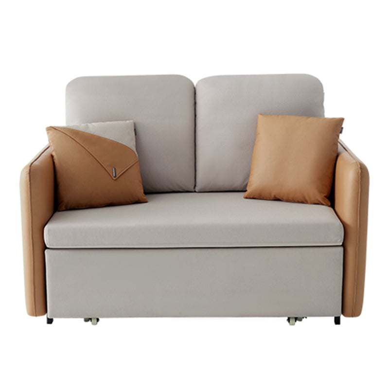 Modern & Contemporary Upholstered Faux leather Futon Sleeper Sofa Bed