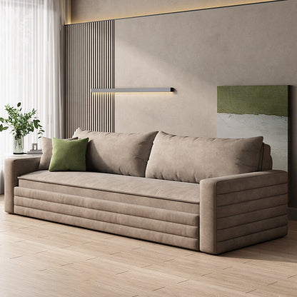 Modern & Contemporary Removable Cushions Fabric Sleeper Sofa in Grey