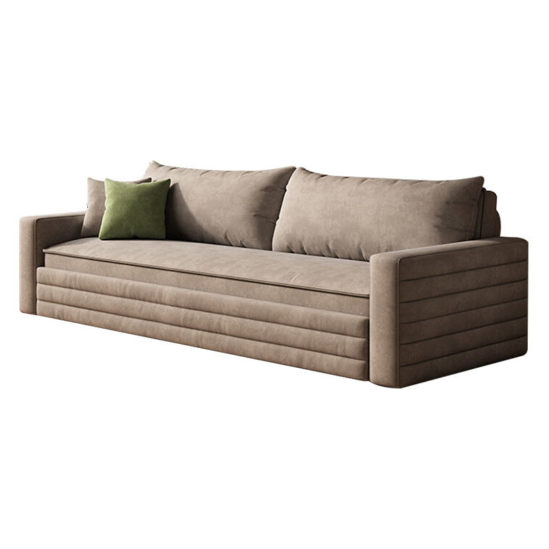 Modern & Contemporary Removable Cushions Fabric Sleeper Sofa in Grey