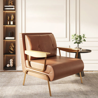 Sofá de durmiente de Futon Futon Glam Faux en almohada naranja incluida