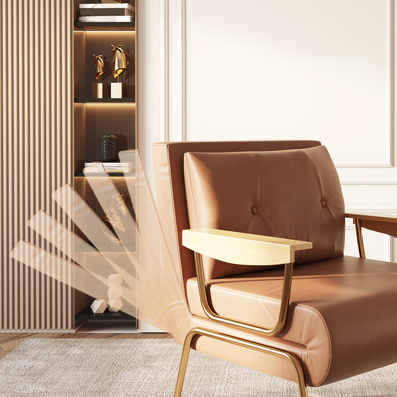 Sofá de durmiente de Futon Futon Glam Faux en almohada naranja incluida