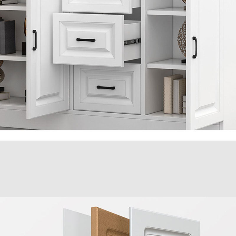 Modern Bar Pulls White and Gray Cabinets Included Wood Accent Cabinet