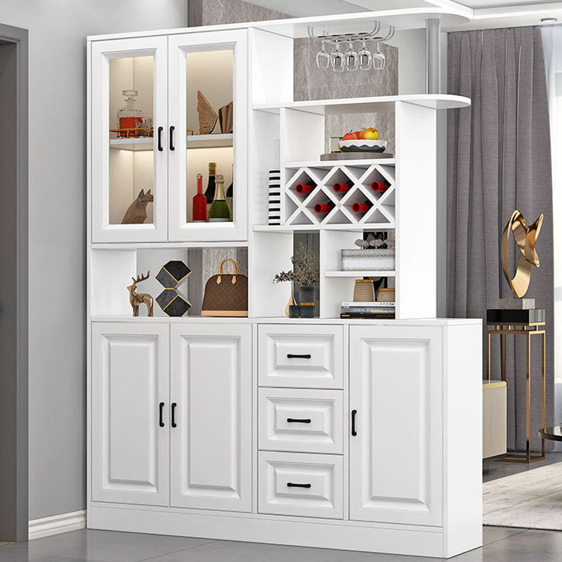 Modern Bar Pulls White and Gray Cabinets Included Wood Accent Cabinet