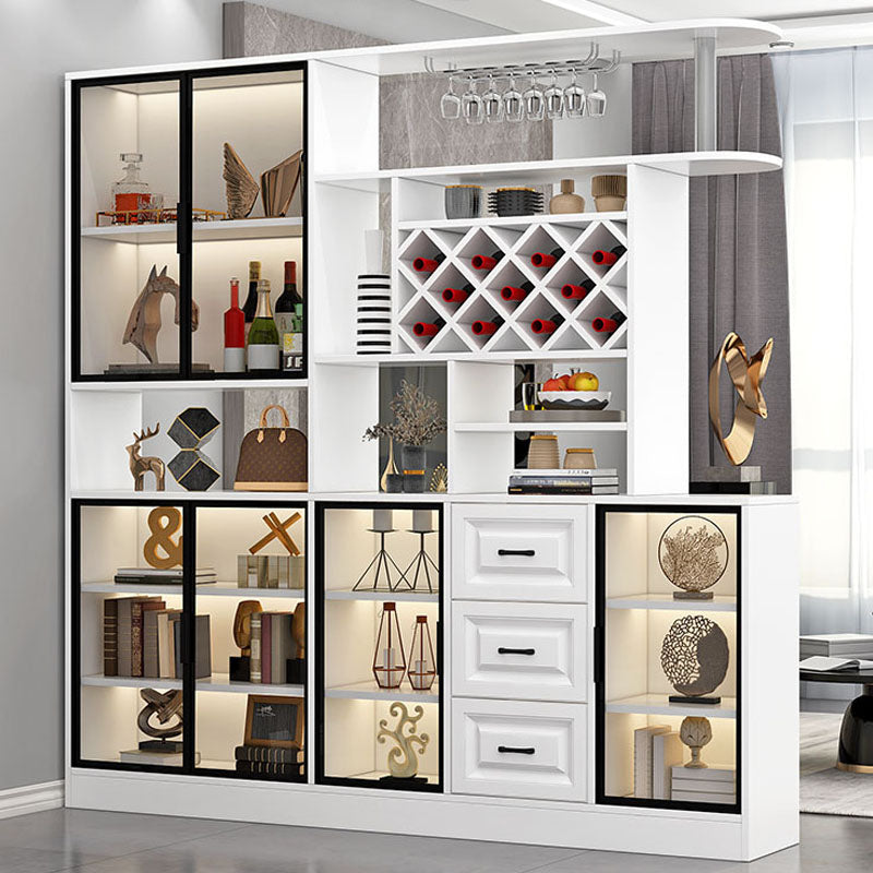 Modern Bar Pulls White and Gray Cabinets Included Wood Accent Cabinet