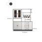 Modern Bar Pulls White and Gray Cabinets Included Wood Accent Cabinet