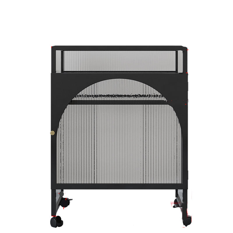 Gabinete de acento de hierro moderno resistente a los perillas con la parte superior de vidrio con tapa de vidrio