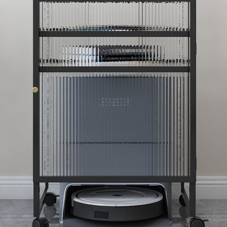 Gabinete de acento de hierro moderno resistente a los perillas con la parte superior de vidrio con tapa de vidrio