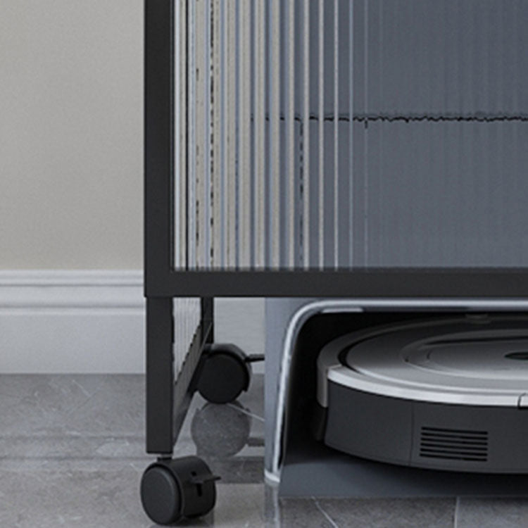 Gabinete de acento de hierro moderno resistente a los perillas con la parte superior de vidrio con tapa de vidrio