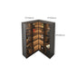 Corner Glass Paned Wood No Distressing Contemporary Accent Cabinet