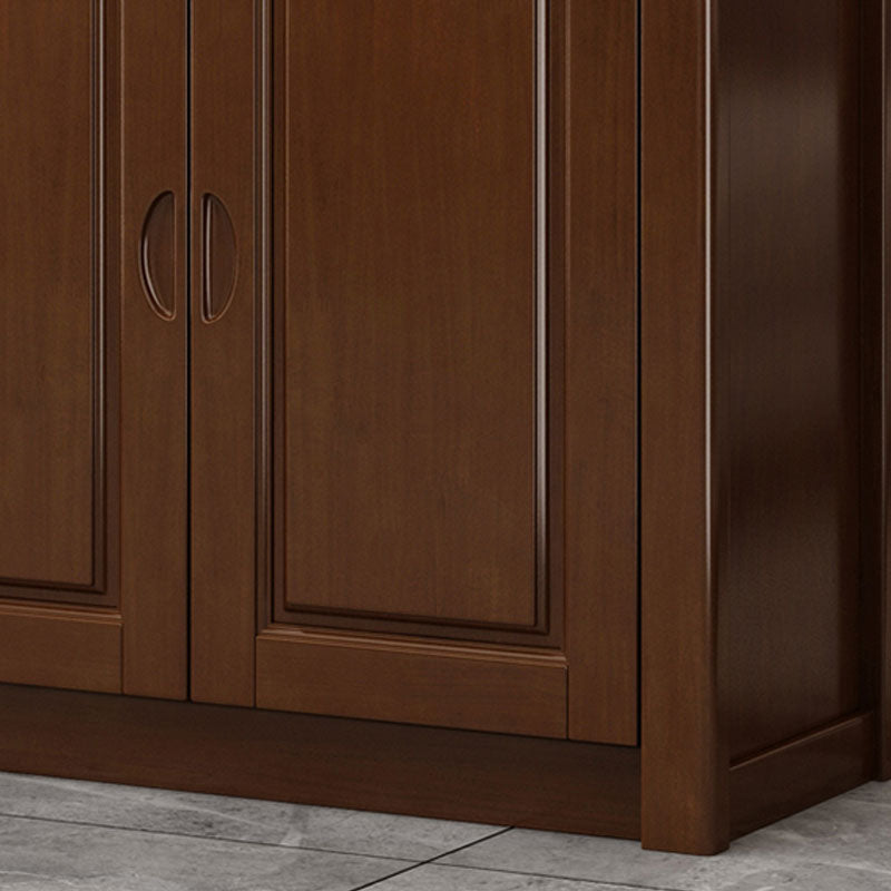 Los estantes de madera sólida incluyen gabinete de acento moderno para la sala de estar