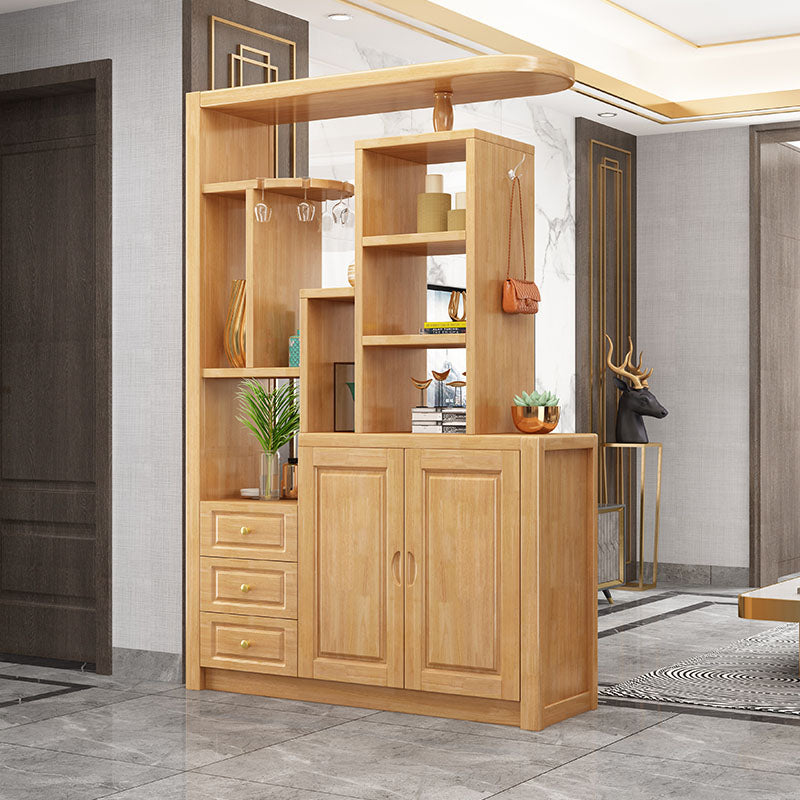 Massive Holzregale waren moderner Akzentschrank für Wohnzimmer