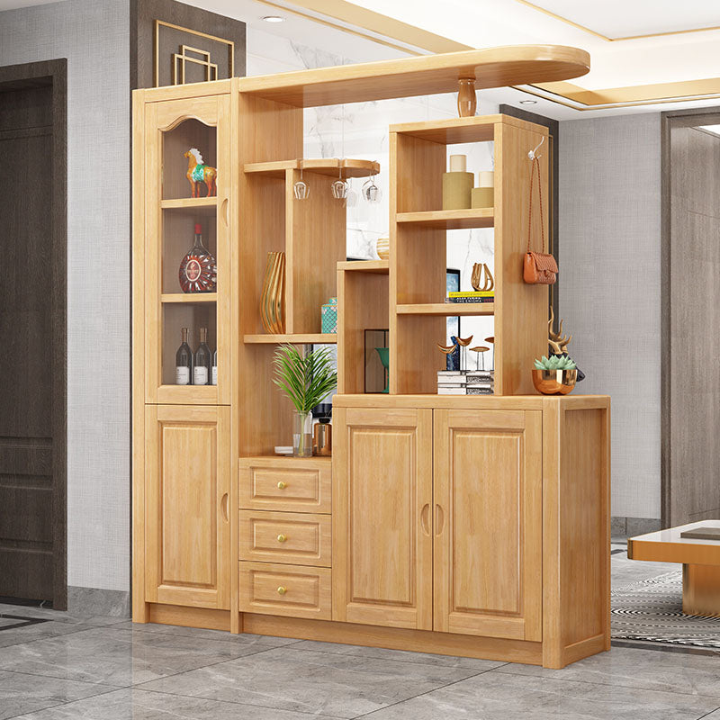 Massive Holzregale waren moderner Akzentschrank für Wohnzimmer