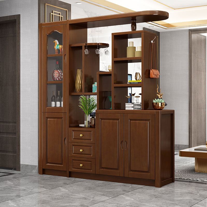 Massive Holzregale waren moderner Akzentschrank für Wohnzimmer