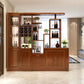 Solid Wood Modern Bar Pulls Accent Cabinet with Doors and Drawers
