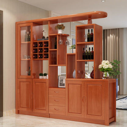 Modern bar met vaste hout trekt een accentkastje met deuren en laden