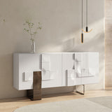 Sala de estar moderna de madera 35.4 "gabinete de acento de alto con puertas