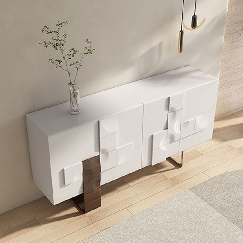 Wood Modern Living Room 35.4" Tall Accent Cabinet with Doors