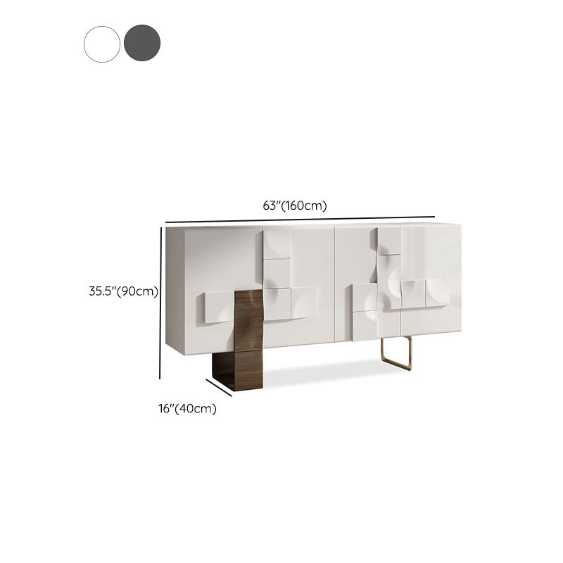 Sala de estar moderna de madera 35.4 "gabinete de acento de alto con puertas