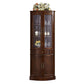 Glas in stand met vaste houten hoek rustieke accentkast met deuren
