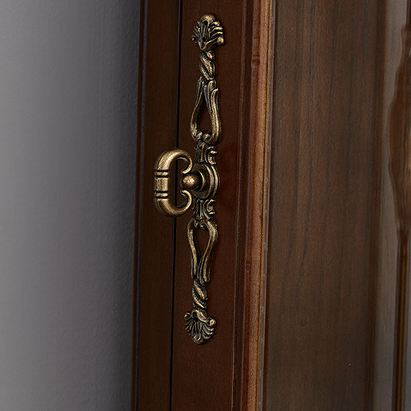 Glas in stand met vaste houten hoek rustieke accentkast met deuren