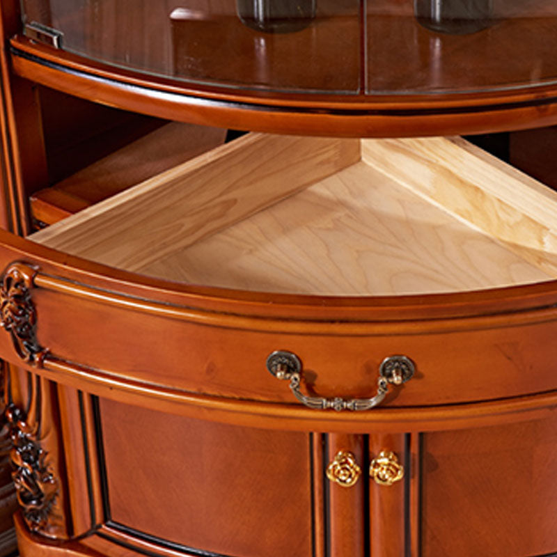 Glas in stand met vaste houten rustieke knoppen Accentkast met deuren