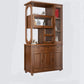 Rectangle en bois massif 76,77 "armoire d'accent de haut avec tiroirs et portes