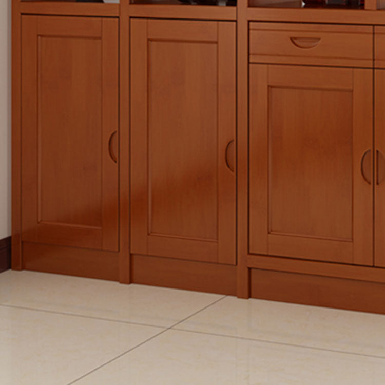 Contemporary 2-drawer Solid Wood 74.8" Tall Accent Cabinet with Doors Clearhalo 'Cabinets & Chests' 'cabinets_chests' 'furn' 'furn_cabinets_chests' 'Furniture' 'Living Room Furniture' 7823521