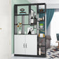 Modern Wooden 78.74" Tall Accent Cabinet with Shelves and Doors