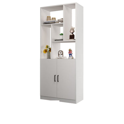Modern Wooden 78.74" Tall Accent Cabinet with Shelves and Doors