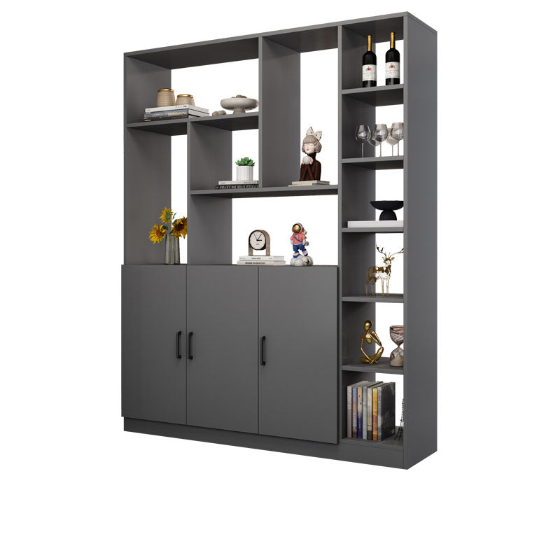 Modern Wooden 78.74" Tall Accent Cabinet with Shelves and Doors