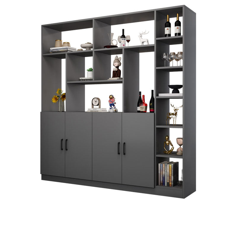 Modern Wooden 78.74" Tall Accent Cabinet with Shelves and Doors